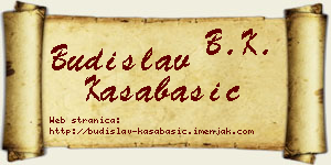 Budislav Kasabašić vizit kartica